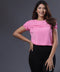 Pleated Chiffon Formal Pink Top